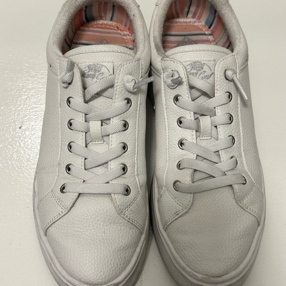 White Leather Womens Roxy Shoes
